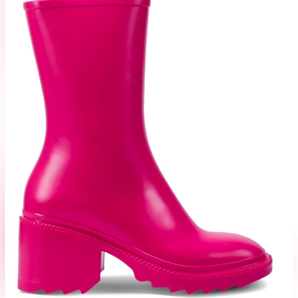 ❌SOLD OUT❌NIB [INC International Concepts] EverettP Block Heel Pink Rainboots - Picture 2 of 14